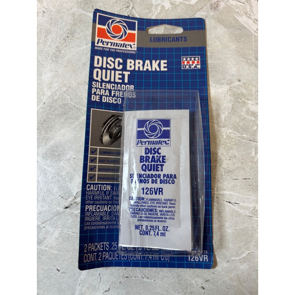 Permatex Disc Brake Quiet Silencer 2 Packets 0.5 fl oz Total 126VR 80729 Vintage